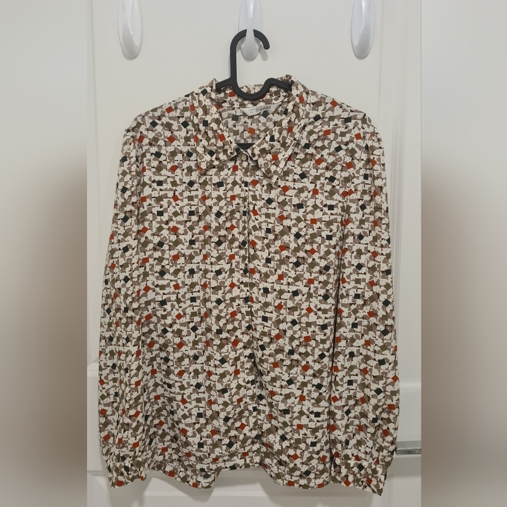 Printed Retro Blouse